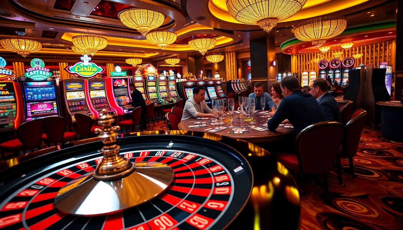 SC88 offers an exciting casino environment with poker players and spinning roulette.