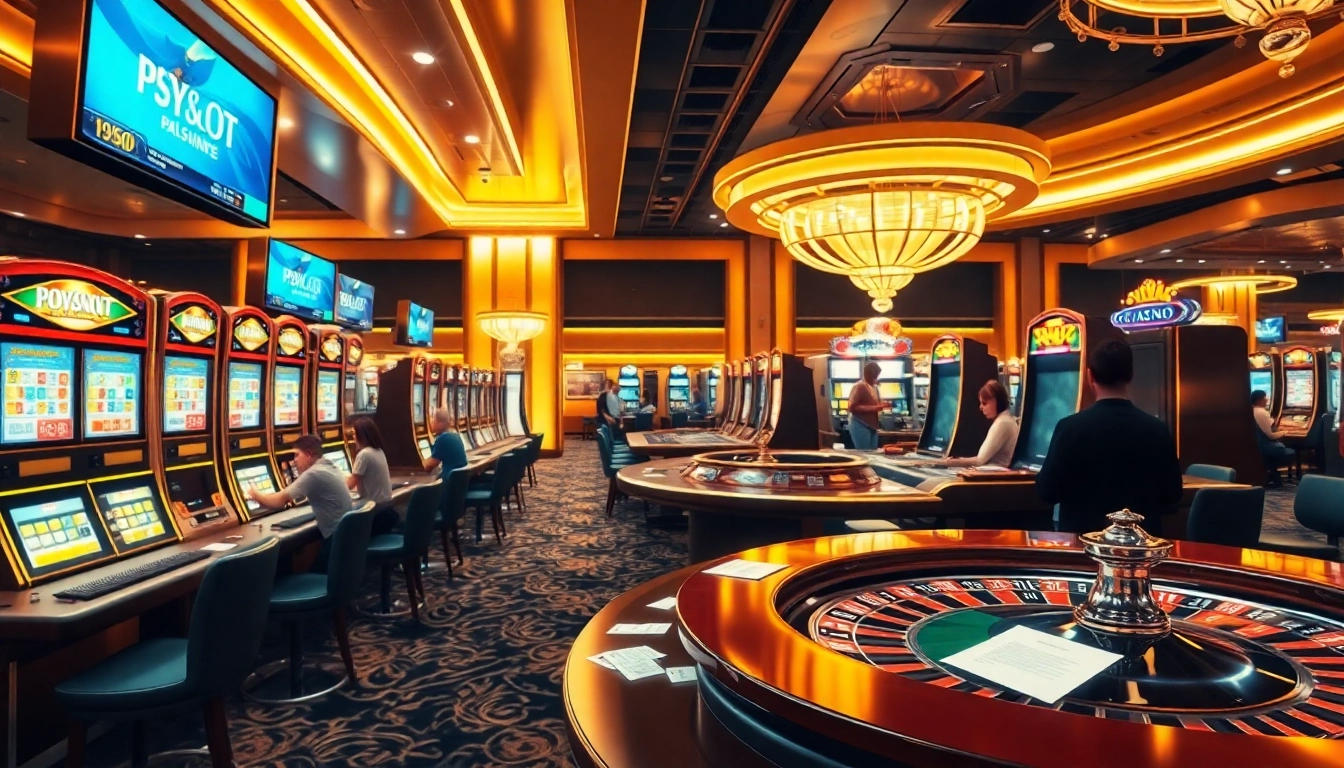 Experience the excitement at https://ps99slot.ink/ with vibrant slot machines and thrilling game tables in an upscale casino.