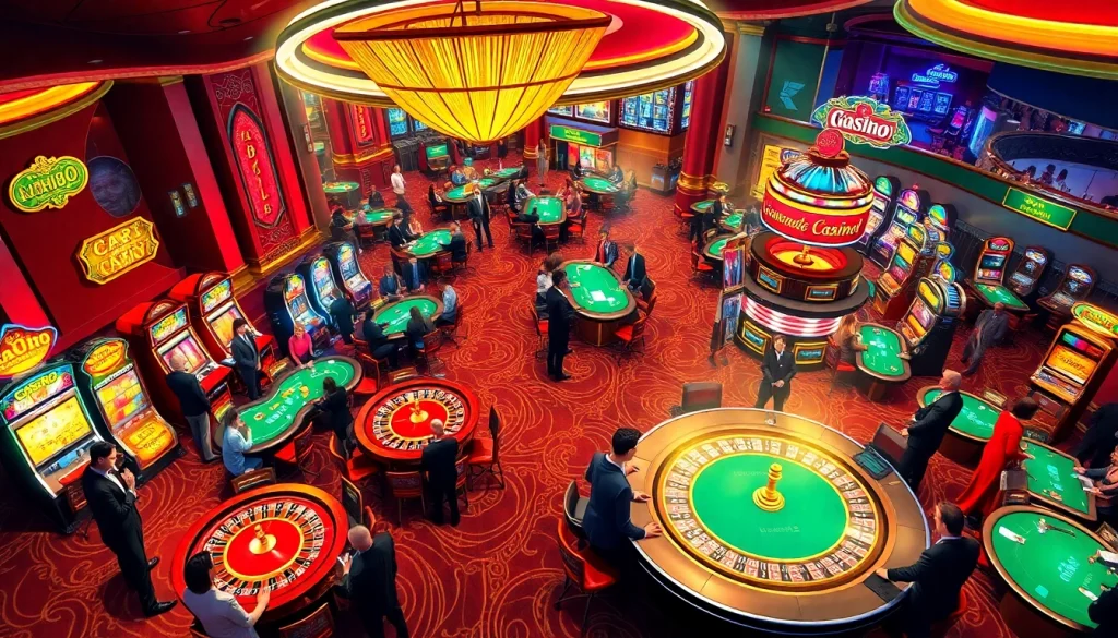 Nohu90 enhances the thrilling experience at a lively casino with players at the roulette table.
